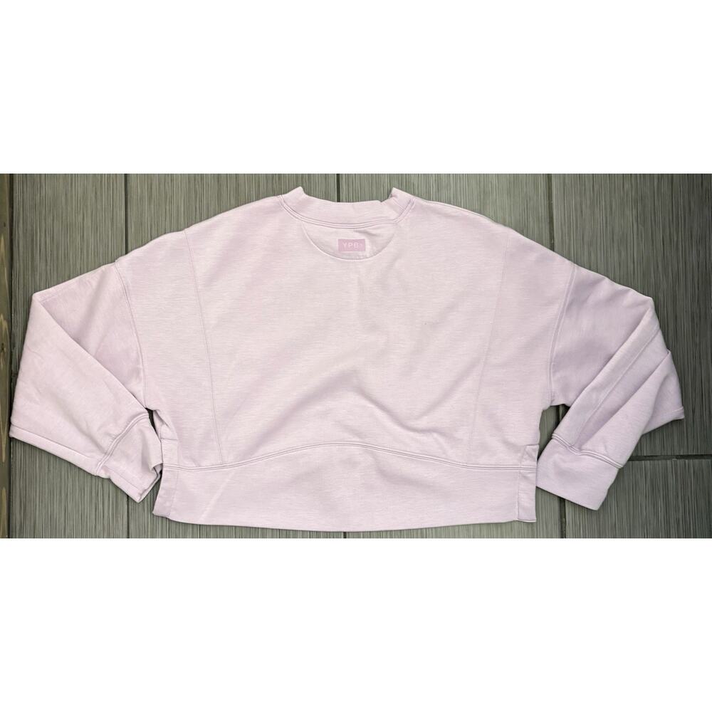 Abercrombie Your Personal Best Purple Cropped Sweatshirt Size Small Activewear - Picture 3 of 4